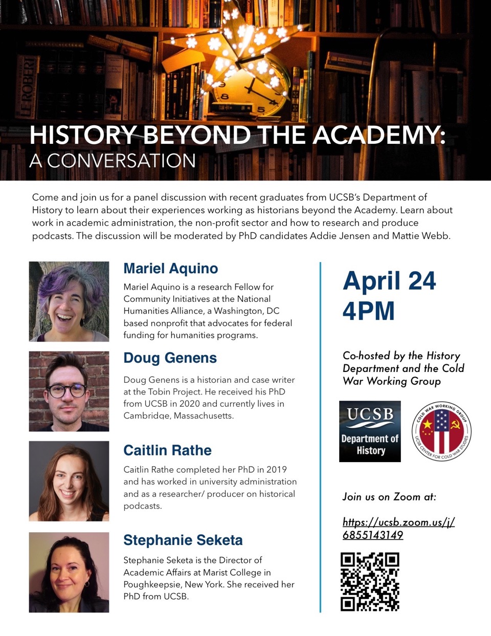 Flyer for History Beyond the Academy: A Conversation