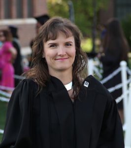 A photograph of the 2019-2020 Fellow at the Center for Cold War Studies, Addie Jensen